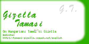 gizella tamasi business card